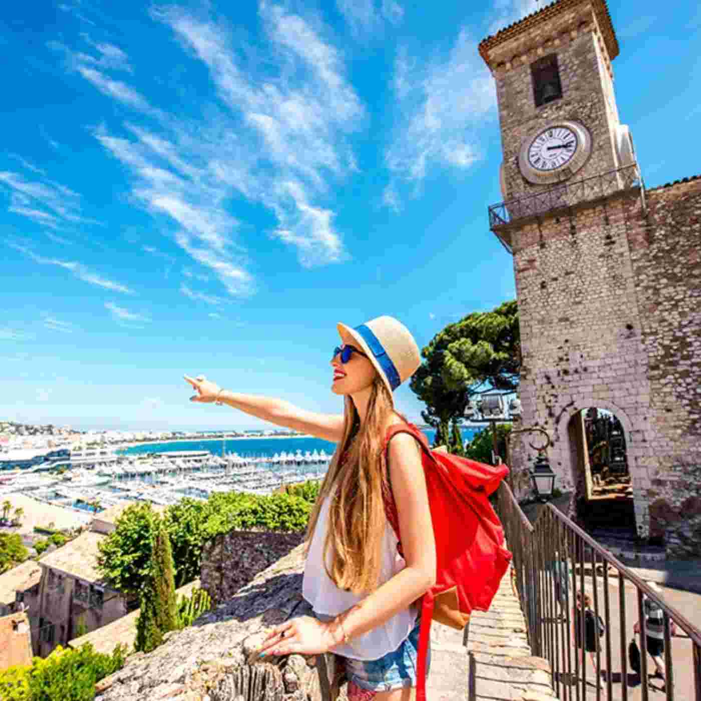 Femme touriste en France 